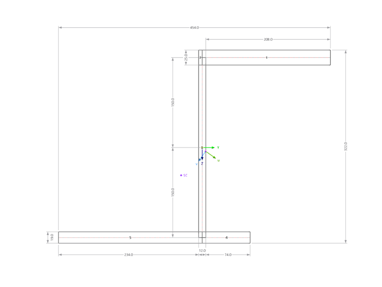 KB 1962 | Design Example: Asymmetric I-section