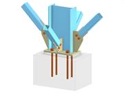 Model 005816 | Column Base with Four Diagonals of Vertical Bracing