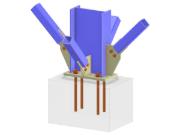 Model 005816 | Column Base with Four Diagonals of Vertical Bracing