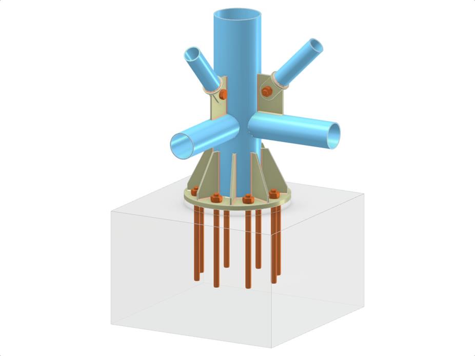 Model 005848 | Column Base with Diagonals and Horizontals of Vertical Bracing