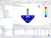 3D model displaying the provided shear reinforcement configuration graphically in a concrete beam for structural analysis.