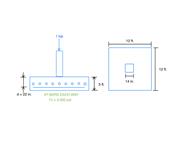 A detailed view of a cast-in-place reinforced concrete spread footing designed to support an interior structural column.