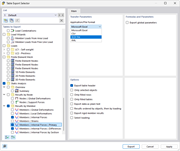 Export the analysis results of a post-tensioning calculation to an XLSX file.