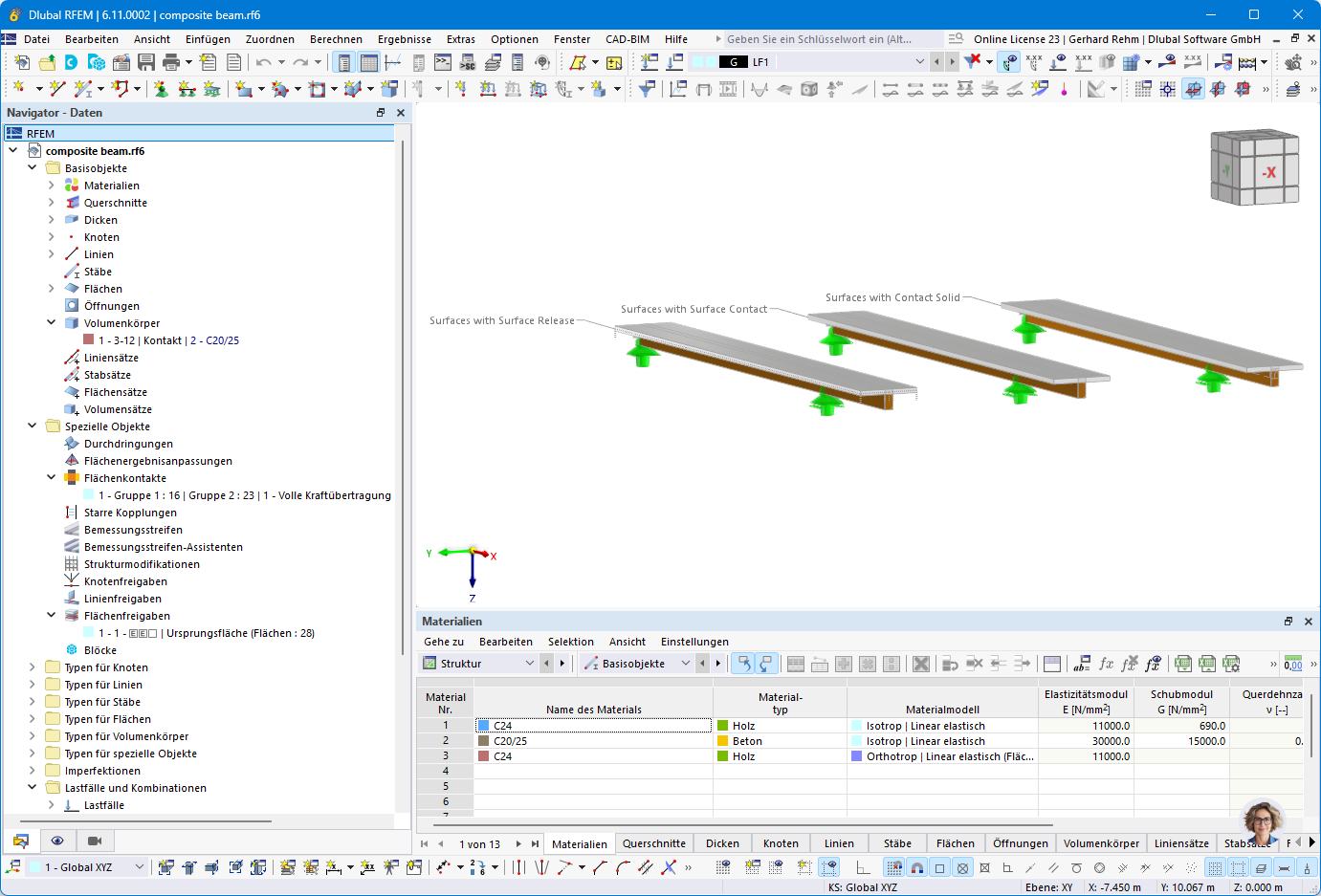 View of a timber-concrete composite floor.