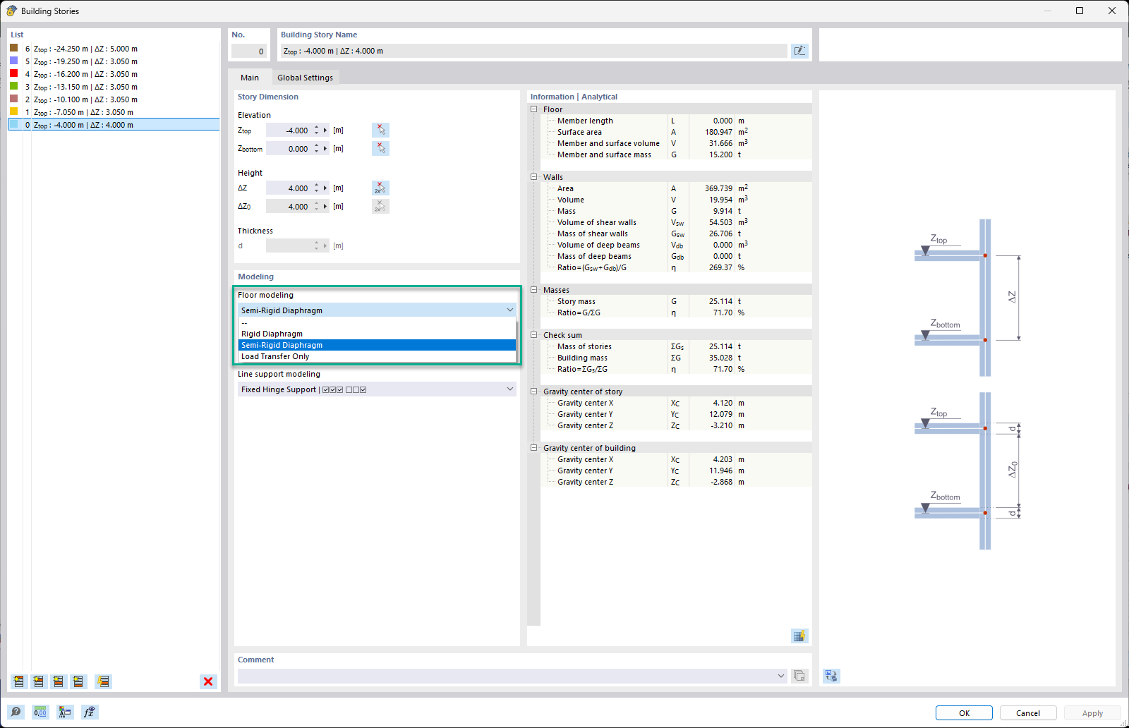 FAQ 005716 | What are the best practices for modelling mass timber line releases and line hinges with diaphragms in RFEM 6?