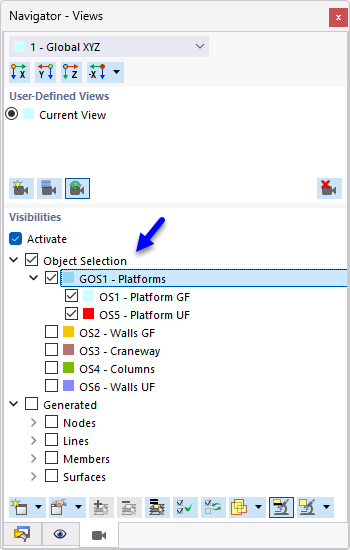 Visibilities with Group of Object Selections