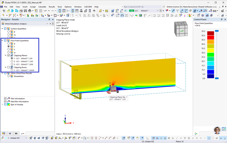 Velocity Results in Flow Field