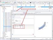 Node locations on a member with axial eccentricity are displayed.