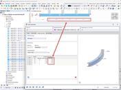 The image shows the manual correction of the location of the ‘nodes on member’.