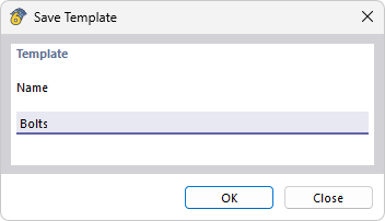 Saving Template with Name