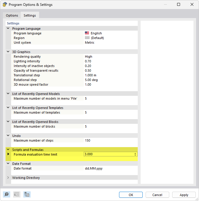 Adjusting Time Limit for Formula Evaluation