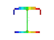 Reinforced I-beam with welds for stabilizing structural elements.