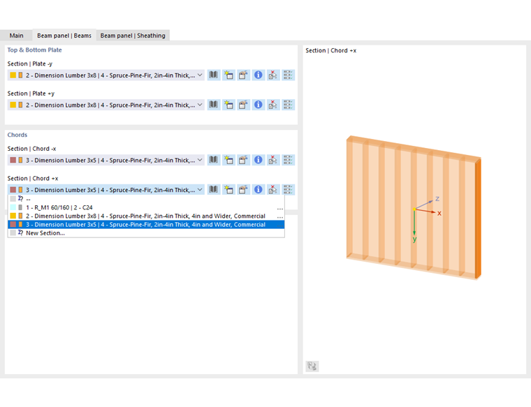 Defining Various Cross-Sections for Edge Ribs