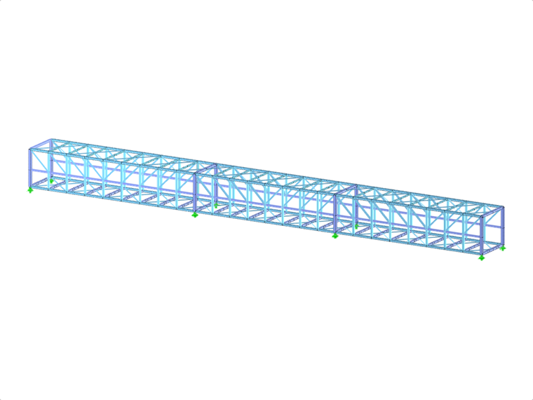 Steel conveyor bridge for design and analysis with specific details.