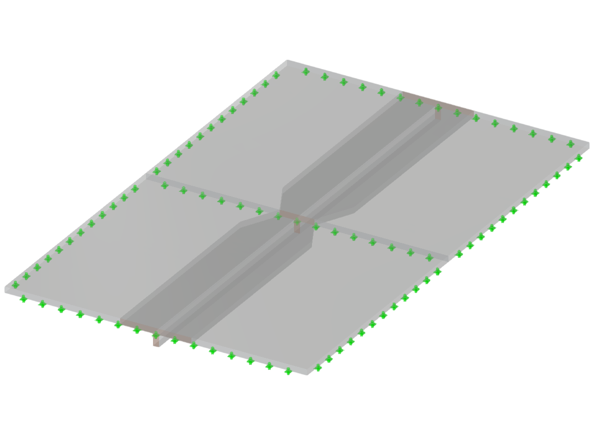 Model 005926 | Continuous Beam with Automatic Effective Width of Ribs
