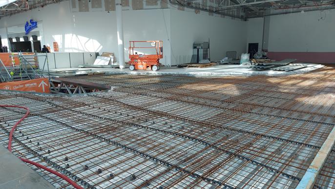 Construction of cinema extension to the Westfield Černý Most shopping mall in Prague.