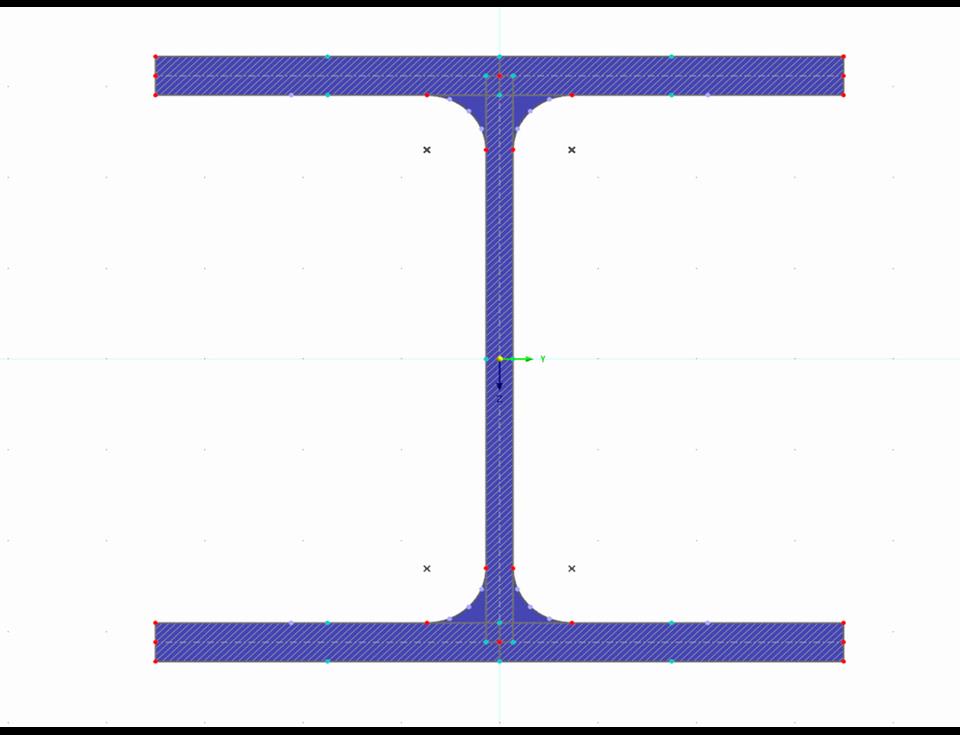 Determining cross-section properties for HEA 140 (including stress analysis)