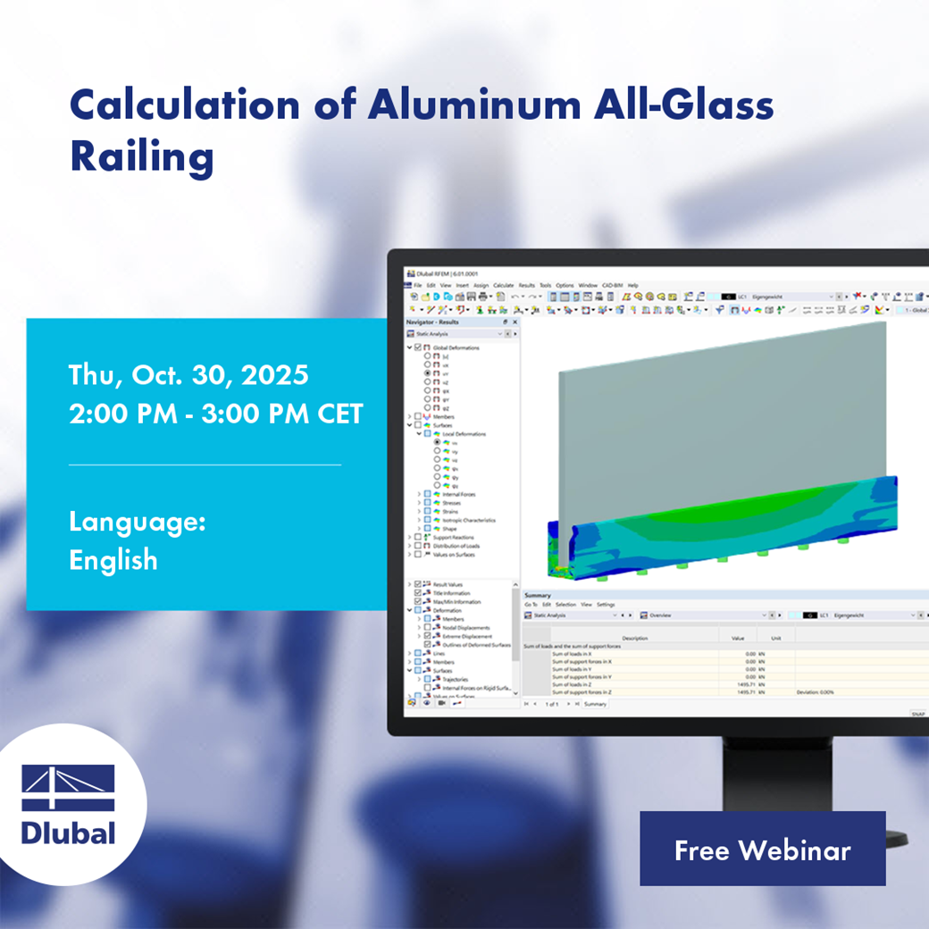 Calculation of Aluminum All-Glass Railing