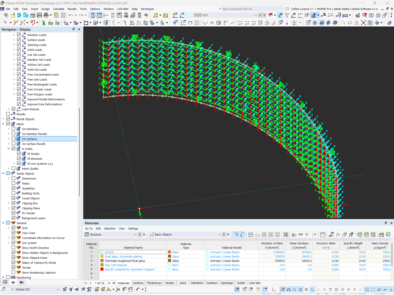 Illustration showing optimized local coordinate system for rotating volumes, highlighting improved precision and stability in calculations.