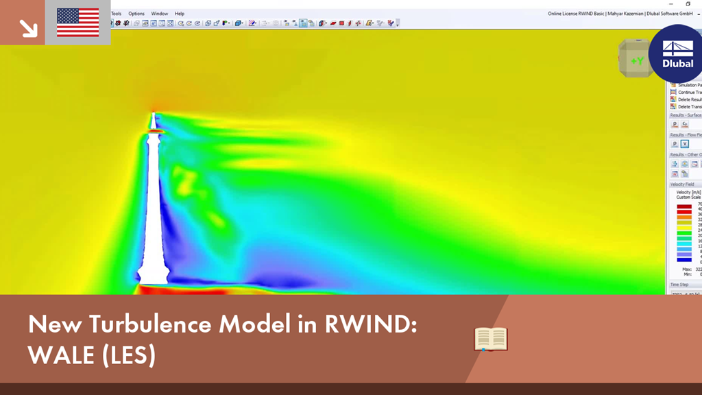 New Turbulence Model in RWIND: WALE (LES)