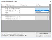Identification of problematic cross-sections based on stability analysis.