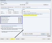 Detailed view of the definition of reinforcement for structures in structural analysis software.