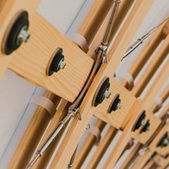 Detailed view of a timber connection