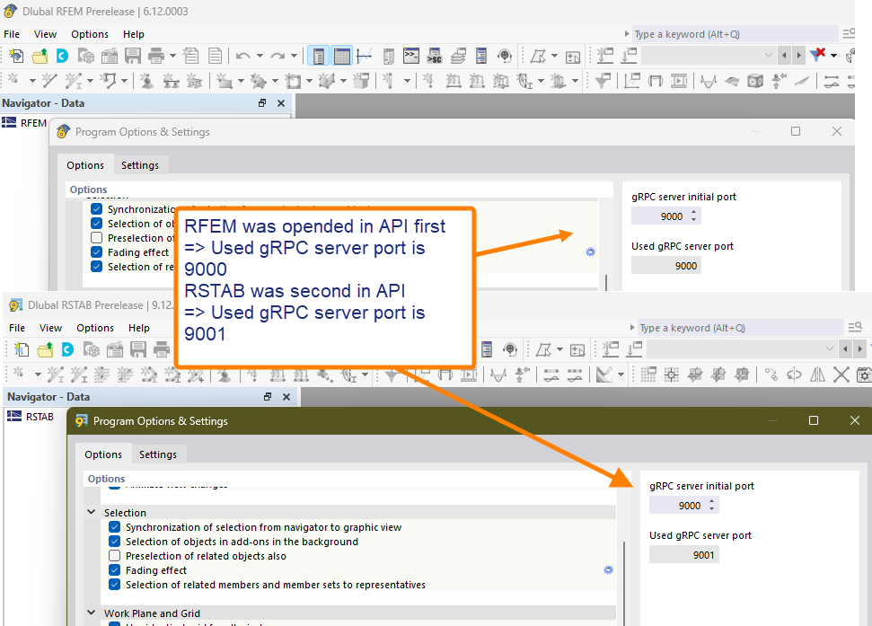 Port Settings for API (gRPC)