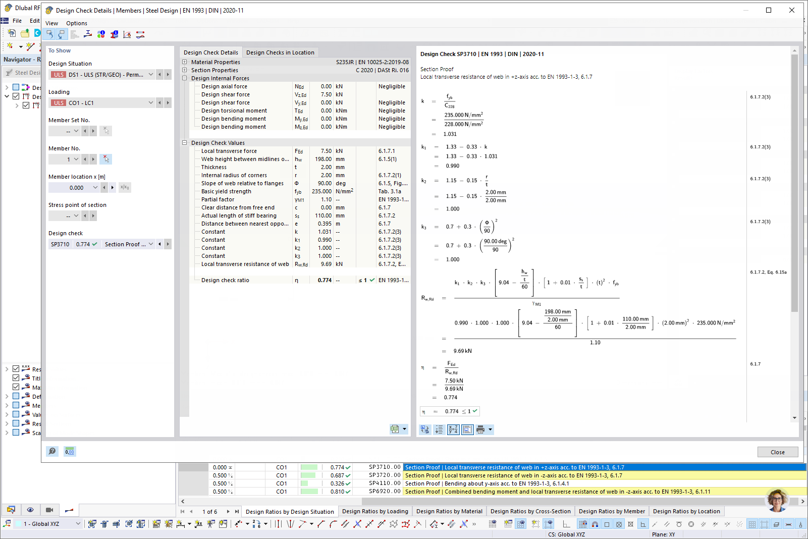 Design of local load introduction in the Steel Design add-on