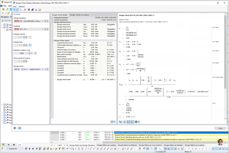 Design of local load introduction in the Steel Design add-on