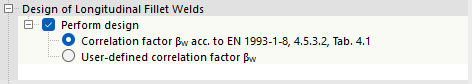 Design of Longitudinal Fillet Welds for EN 1993
