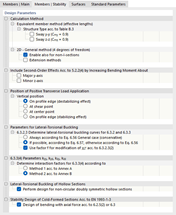 Tab "Members | Stability" for Steel Design According to EN 1993