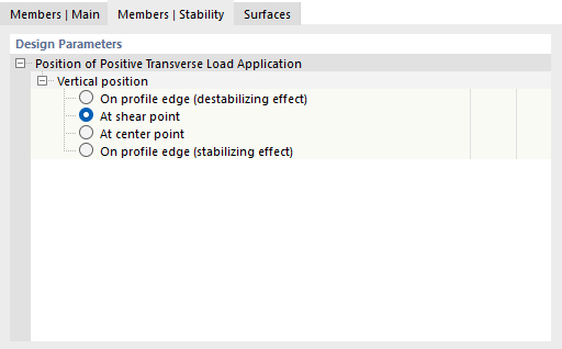 Tab "Members | Stability" for Steel Design According to AISC 360