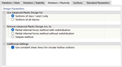 Tab "Members | Plasticity" for Steel Design