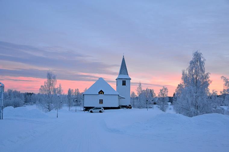 Landscape in Lapland, Sweden, inviting for relaxation and a popular travel destination.