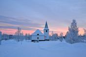 Landscape in Lapland, Sweden, inviting for relaxation and a popular travel destination.