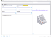 Display of the assignment of objects in a structural model for the independent meshing of piles.