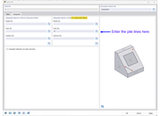 Display of the assignment of objects in a structural model for the independent meshing of piles.