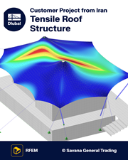 An advanced engineering analysis of modern membrane roofing highlighted in a new customer project, featuring complex structural forms and innovative design techniques.