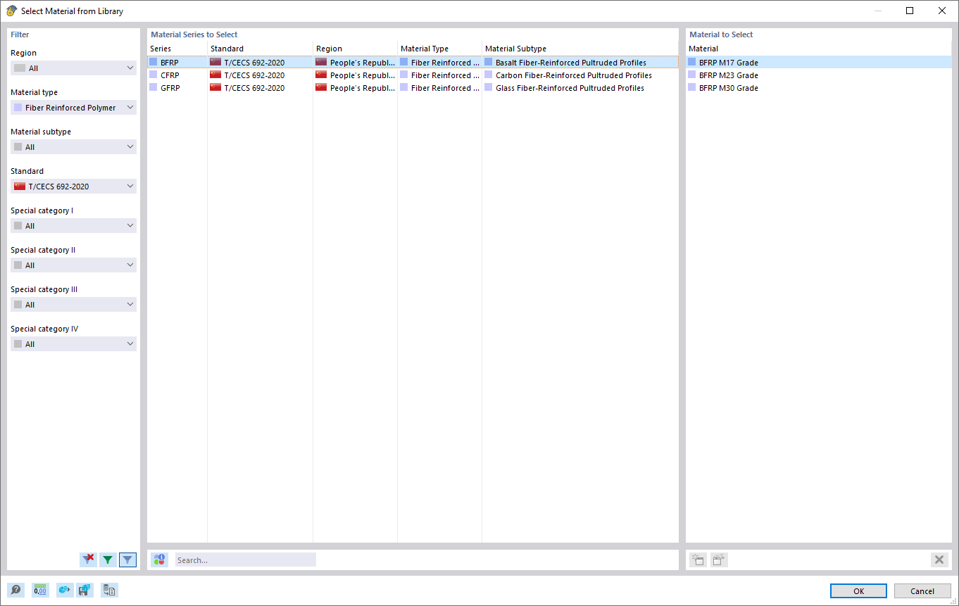 Select Material from Library