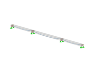 Prestressed lake bridge focused on technical details and structural properties.