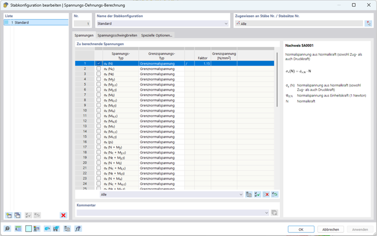 Stress-Strain Analysis Setting