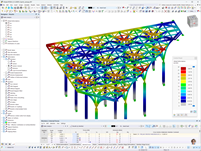 Display showing global deformation results of timber structure by Ergodomus in Singapore.