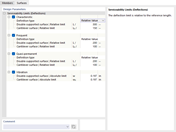 Tab "Surfaces" for Serviceability Configuration According to EN 1993