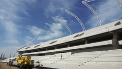 Seating Structure During Construction in Modern Stadium