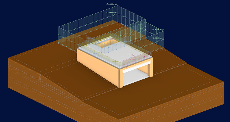 Illustration graphics for geotechnical analysis use cases with RFEM 6 add-on, showcasing application in structural engineering projects.