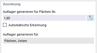 Input box for assignment of specific settings in the Constrained Modulus Method dialog box.