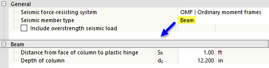 Defining Parameters for Component Type "Beam"