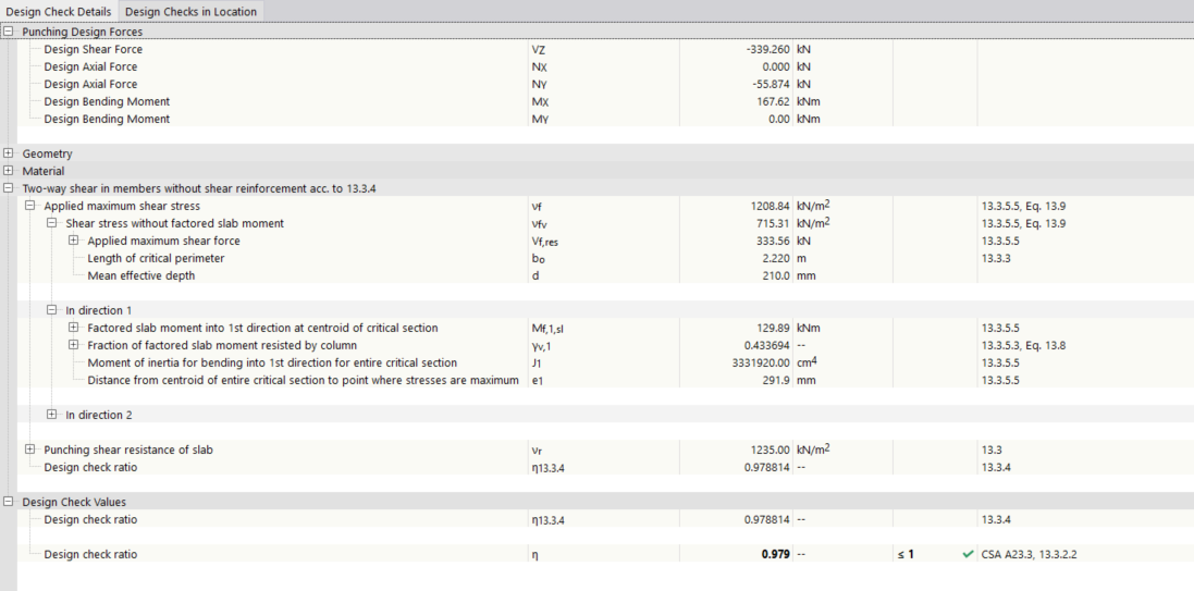 VE 9962 – Design Check Details