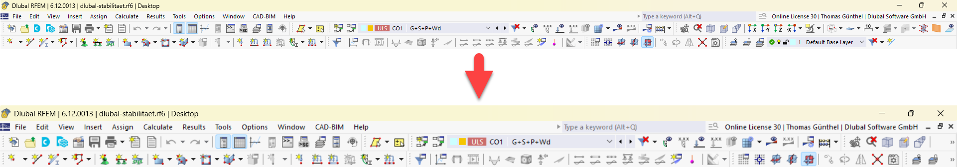 Scaling symbol size RFEM RSTAB RSECTION